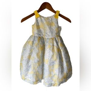 Janie & Jack Toddler Girl Dress Sun Day Dressed Line sz 3 Yellow and Blue Floral